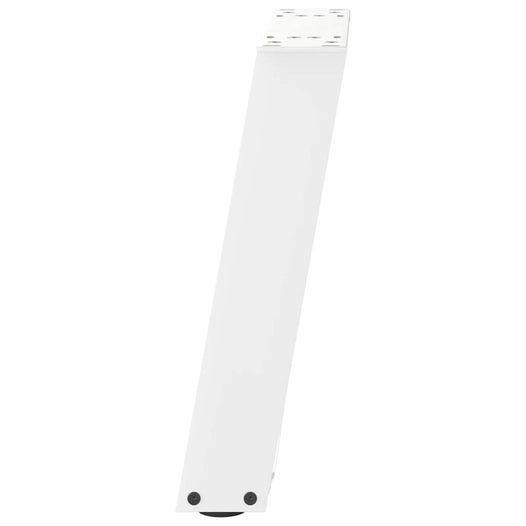 sofabordsben U-formet 2 stk. hvid 28 x (42-43) cm stål