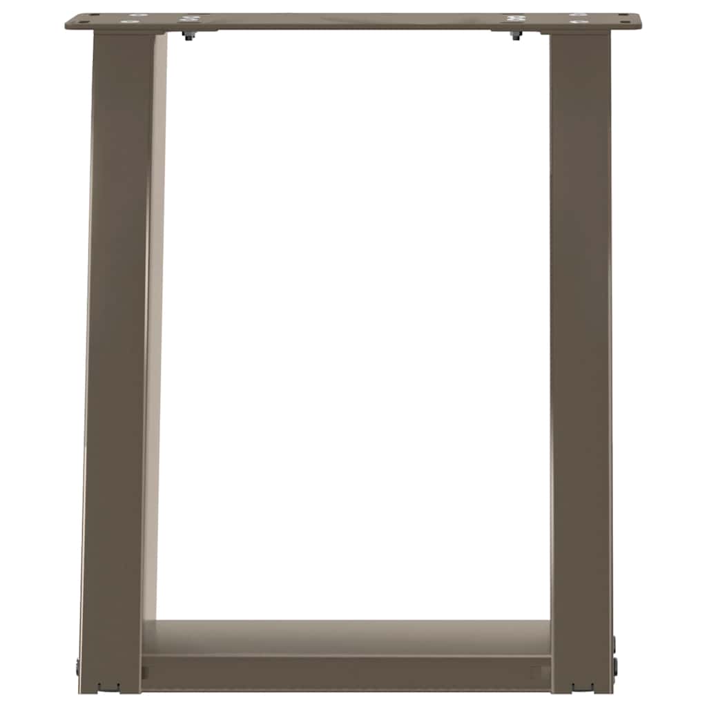 sofabordsben U-formet 2 stk. naturstål 28 x (42-43) cm stål