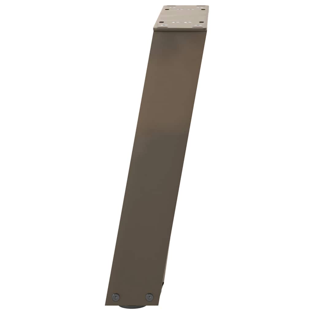sofabordsben U-formet 2 stk. naturstål 28 x (42-43) cm stål