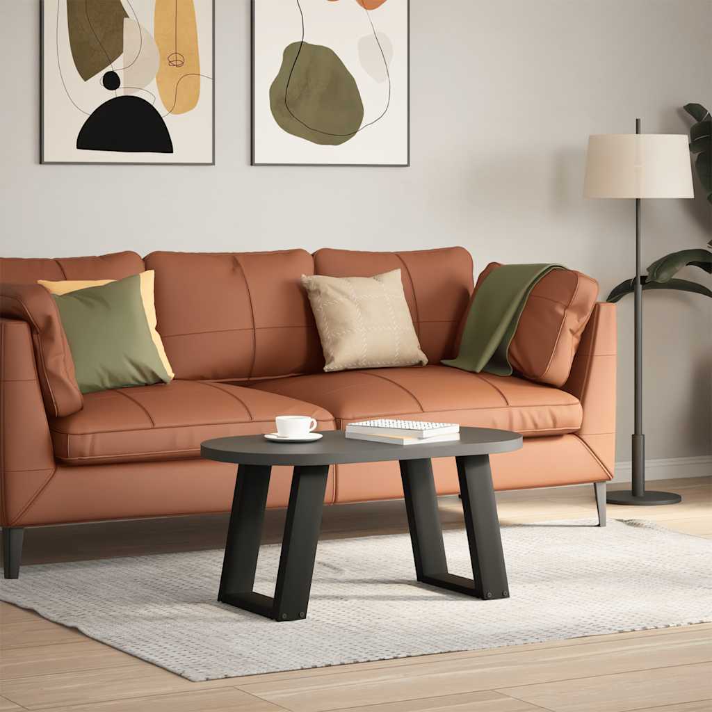sofabordsben U-formet 2 stk. sort 38 x (42-43) cm stål