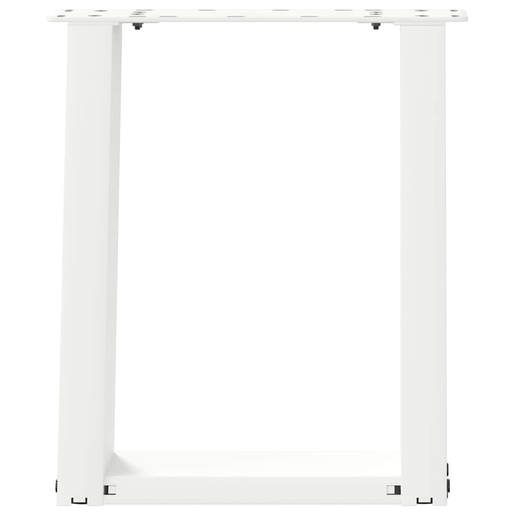 sofabordsben U-formet 2 stk. hvid 38 x (42-43) cm stål