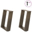 sofabordsben U-formet 2 stk. naturstål 38 x (42-43) cm stål