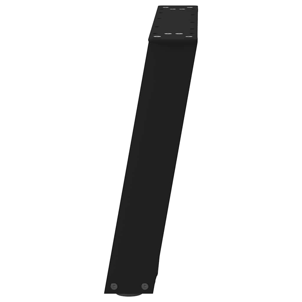 sofabordsben U-formet 2 stk. sort 50x(42-43) cm stål
