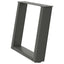 sofabordsben U-formet 2 stk. antracit 50x(42-43) cm stål