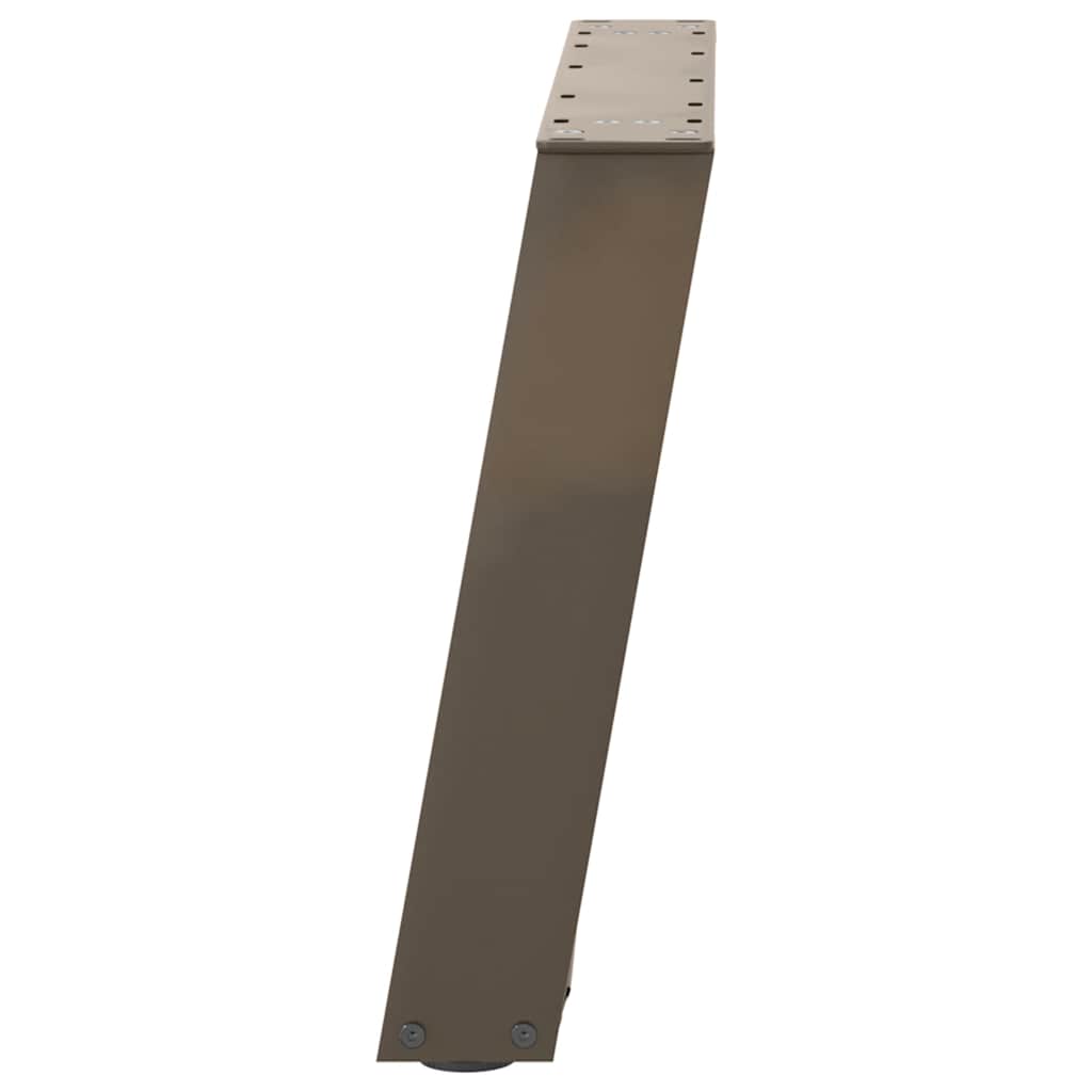 sofabordsben U-formet 2 stk. naturstål 50x(42-43) cm stål