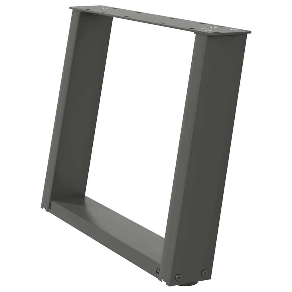 sofabordsben U-formet 2 stk. antracit 70 x (42-43) cm stål