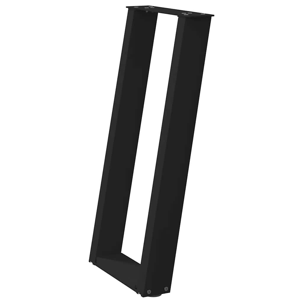 konsolbordben U-formet 2 stk. sort 28 x (72-73) cm stål