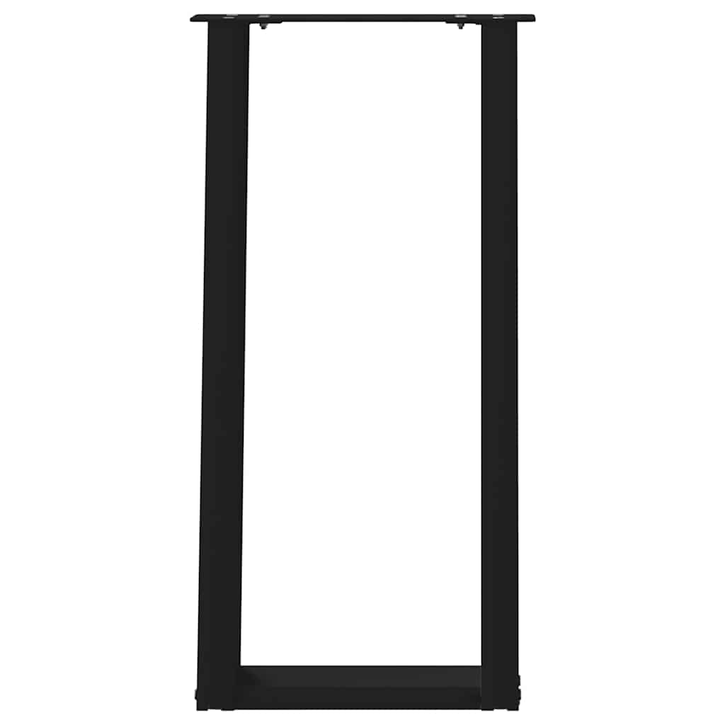 konsolbordben U-formet 2 stk. sort 28 x (72-73) cm stål
