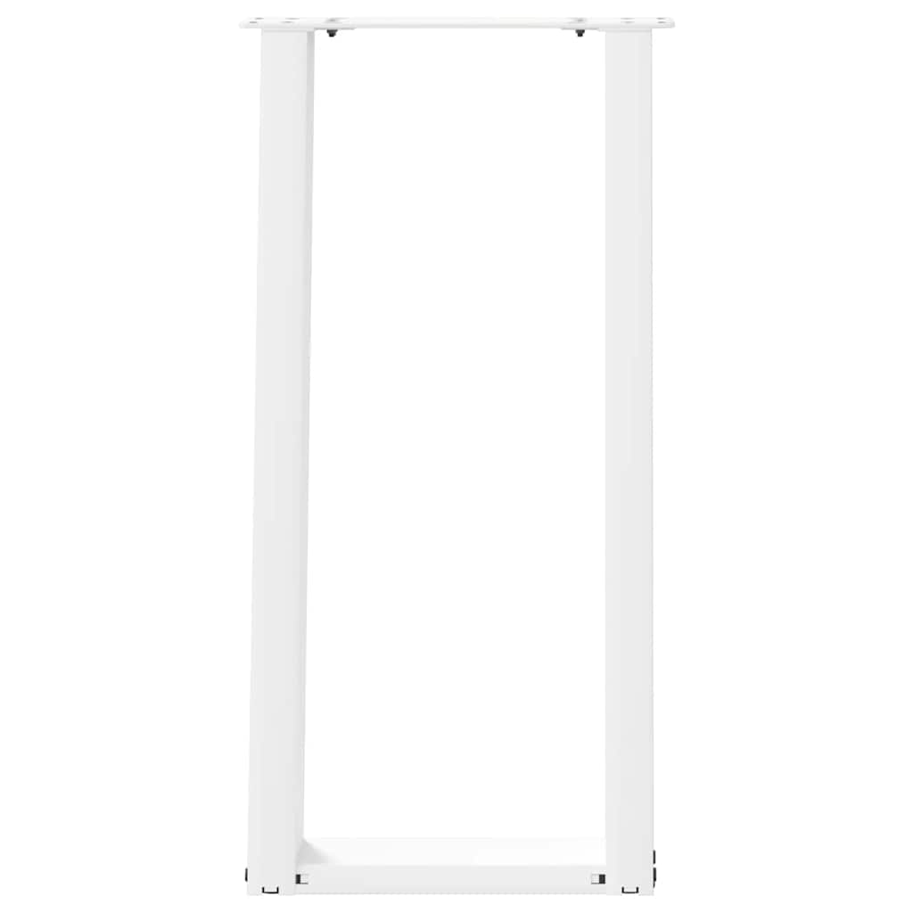 konsolbordben U-formet 2 stk. hvid 28 x (72-73) cm stål