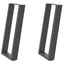 konsolbordben U-formet 2 stk. antracit 28 x (72-73) cm stål
