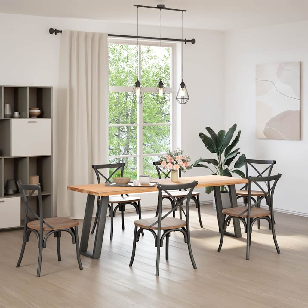 konsolbordben U-formet 2 stk. antracit 28 x (72-73) cm stål