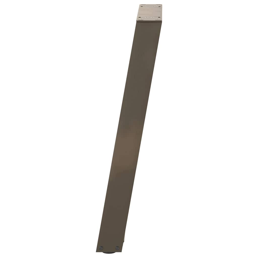 konsolbordben U-formet 2 stk. naturstål 28 x (72-73) cm stål