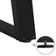 konsolbordben U-formet 2 stk. sort 38 x (72-73) cm stål