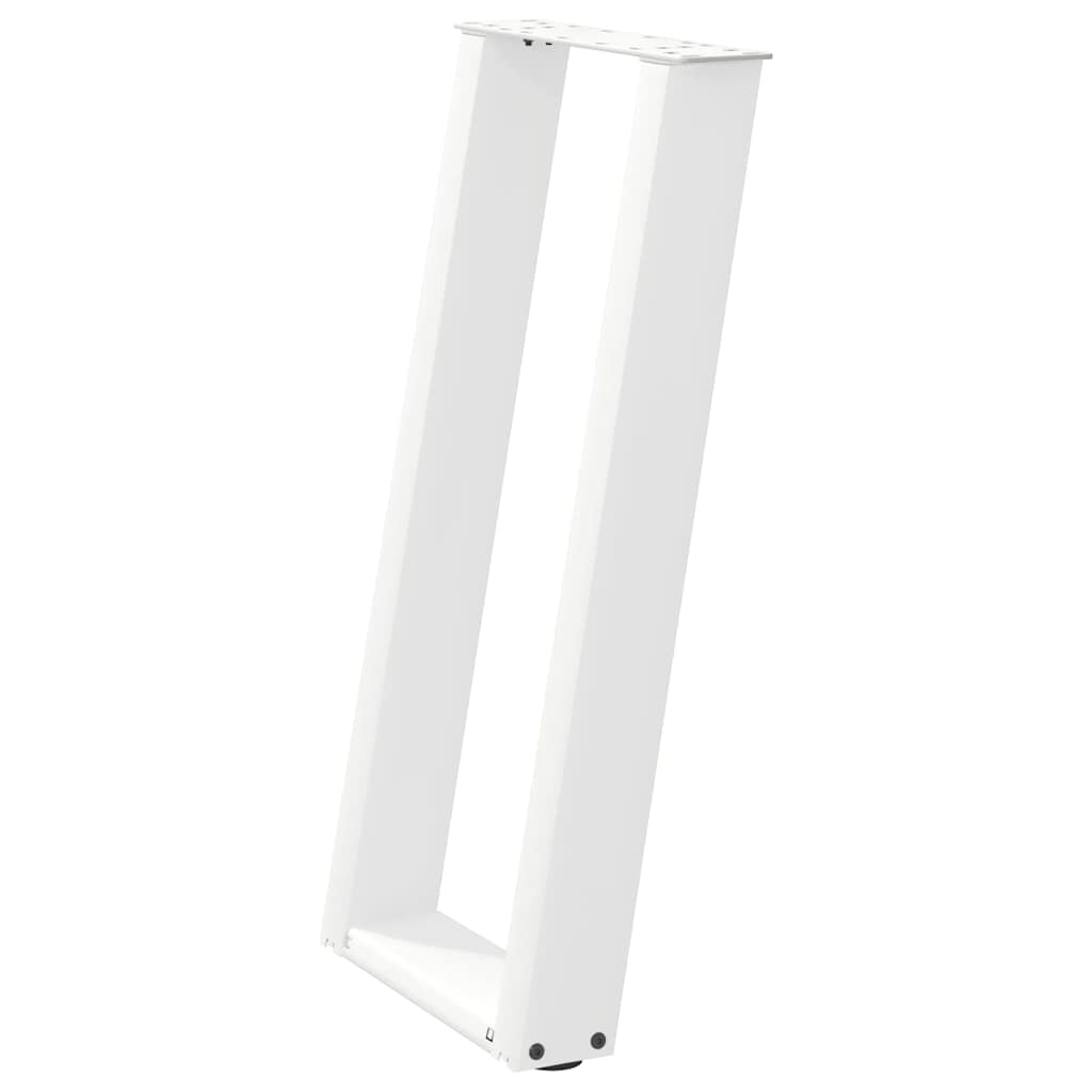 konsolbordben U-formet 2 stk. hvid 38 x (72-73) cm stål