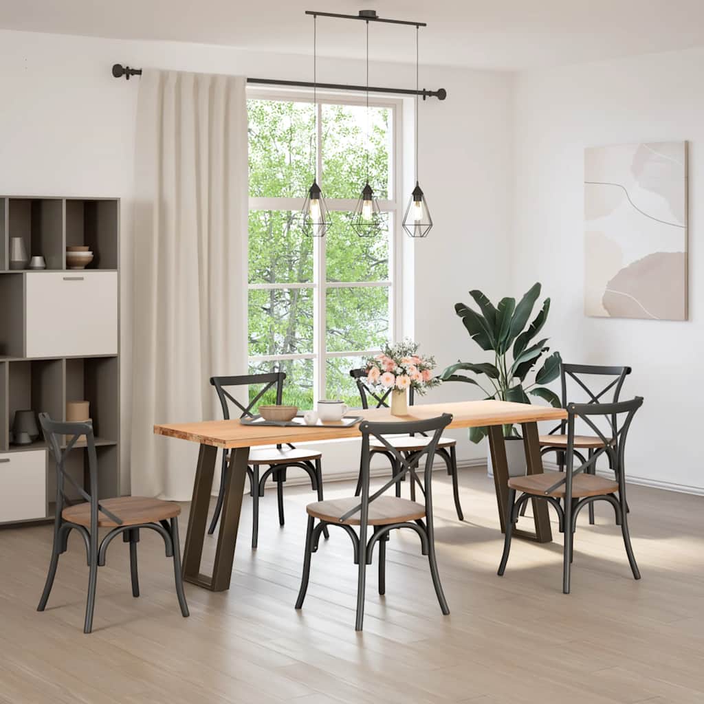 konsolbordben U-formet 2 stk. naturstål 38 x (72-73) cm stål