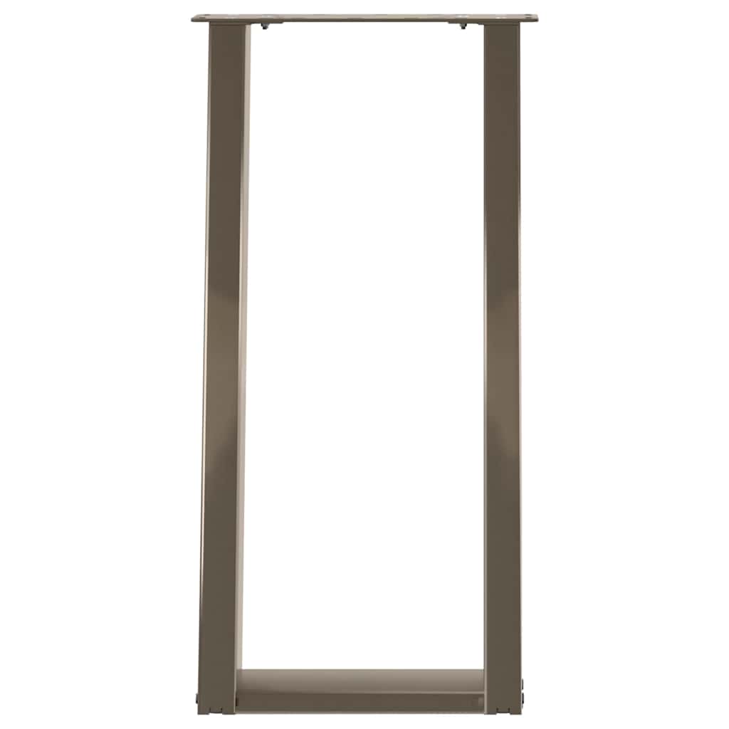 konsolbordben U-formet 2 stk. naturstål 38 x (72-73) cm stål