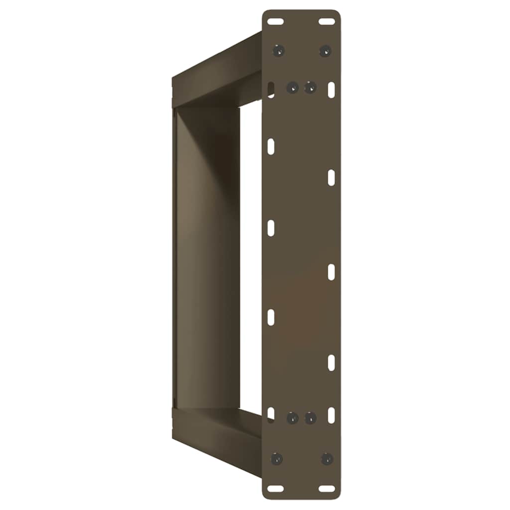 spisebordsben U-formet 2 stk. naturstål 50x(72-73) cm stål