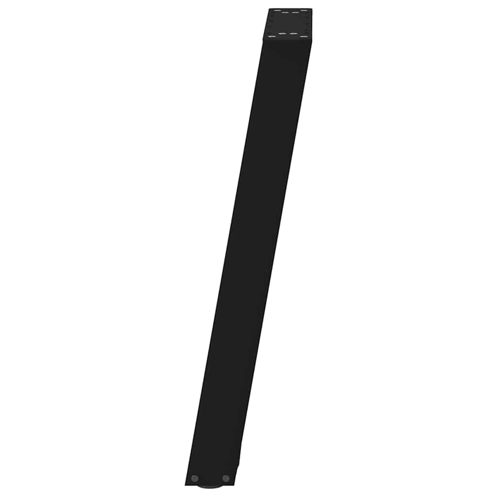spisebordsben U-formet 2 stk. sort 60 x (72-73) cm stål