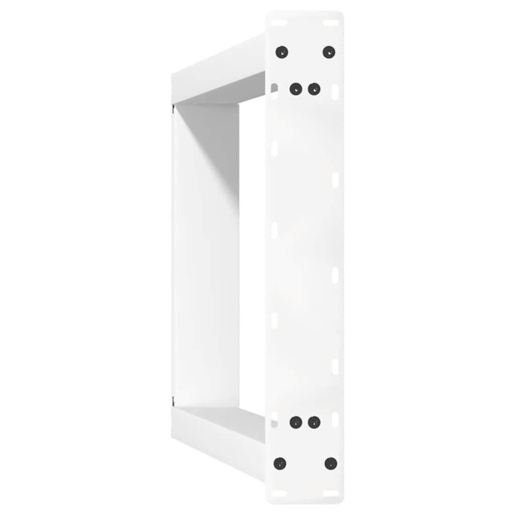 spisebordsben U-formet 2 stk. hvid 60 x (72-73) cm stål