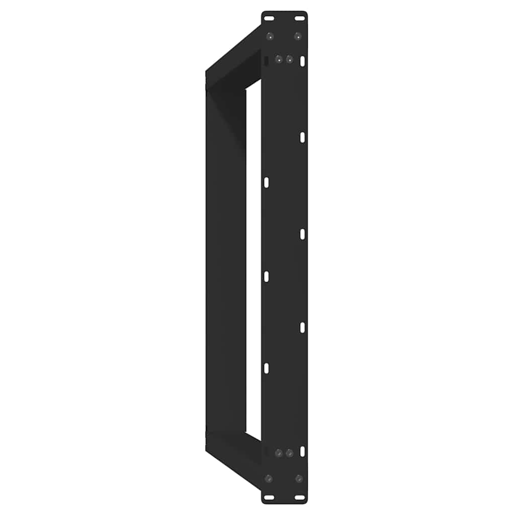 spisebordsben U-formet 2 stk. sort 90 x (72-73) cm stål