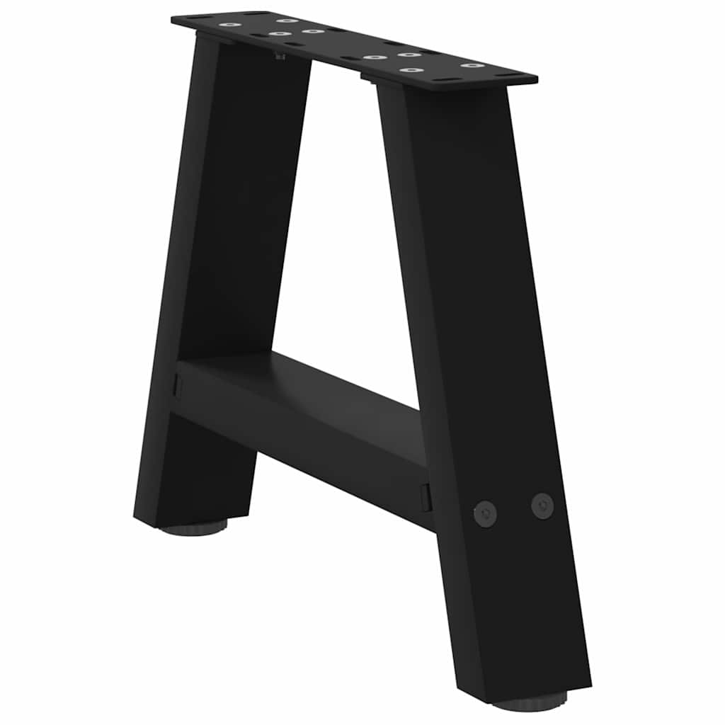 sofabordsben A-formet 2 stk. sort 30x(30-31) cm stål