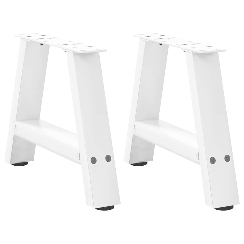 sofabordsben A-formet 2 stk. hvid 40x(30-31) cm stål