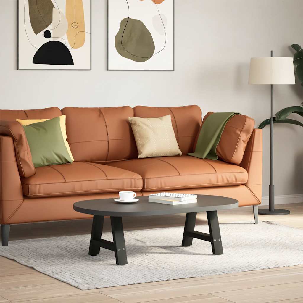 sofabordsben A-formet 2 stk. sort 50x(30-31) cm stål