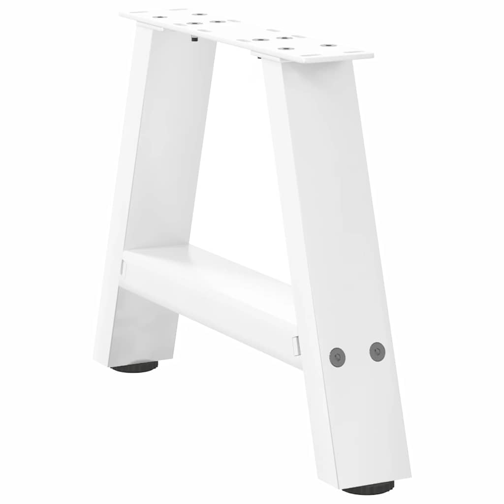 sofabordsben A-formet 2 stk. hvid 50x(30-31) cm stål