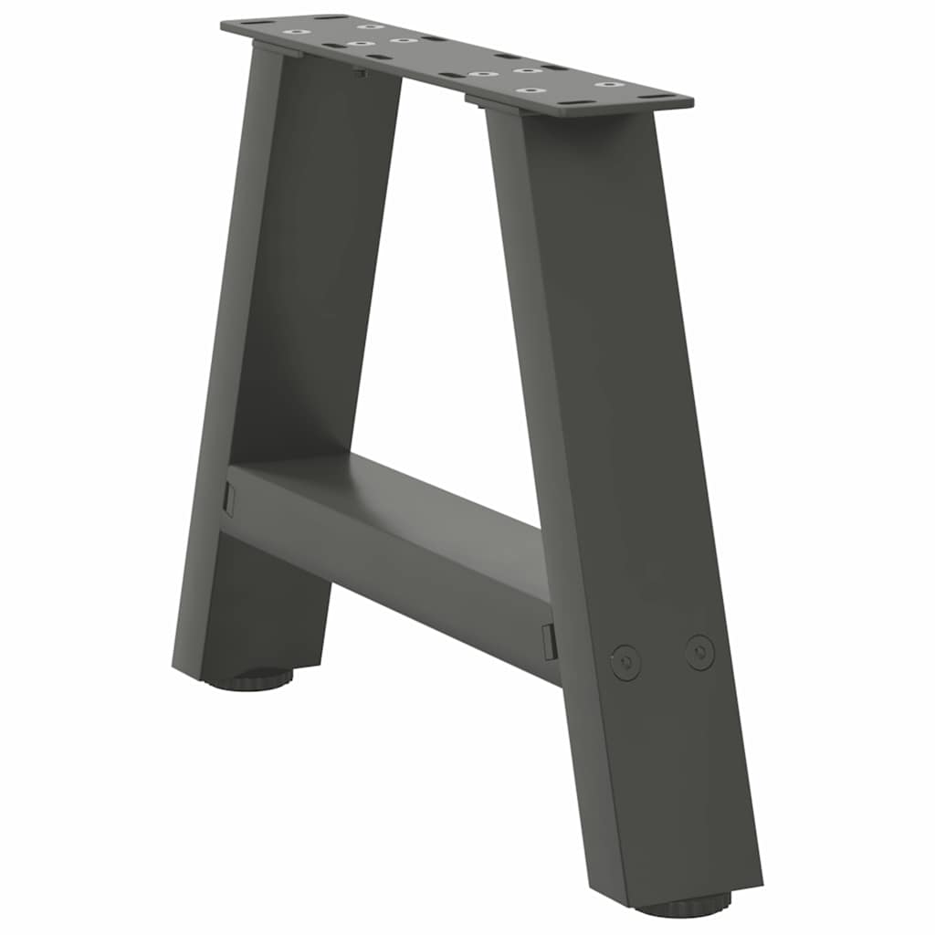 sofabordsben A-formet 2 stk. antracit 50x(30-31) cm stål