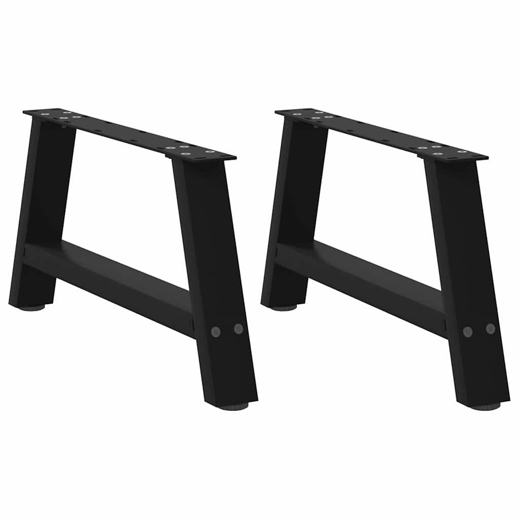 sofabordsben A-formet 2 stk. sort 60 x (30-31) cm stål