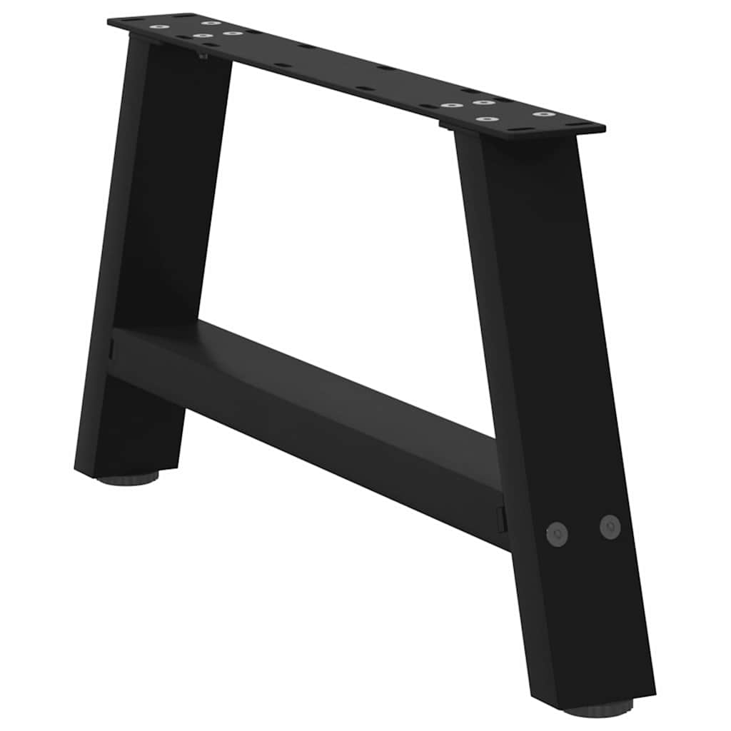 sofabordsben A-formet 2 stk. sort 60 x (30-31) cm stål