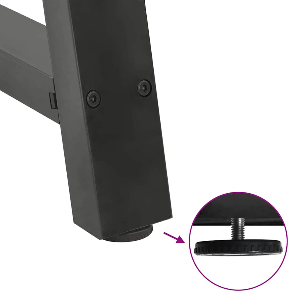 sofabordsben A-formet 2 stk. antracit 60x(30-31) cm stål