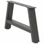 sofabordsben A-formet 2 stk. antracit 70x(30-31) cm stål