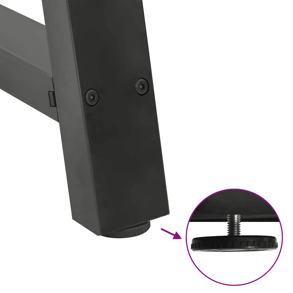 sofabordsben A-formet 2 stk. antracit 70x(30-31) cm stål