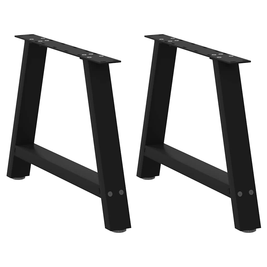sofabordsben A-formet 2 stk. sort 60 x (42-43) cm stål