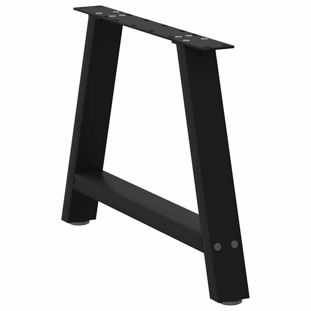 sofabordsben A-formet 2 stk. sort 60 x (42-43) cm stål