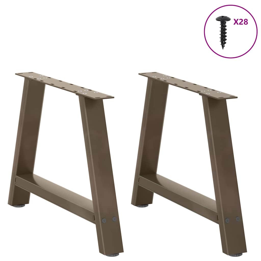 sofabordsben A-formet 2 stk. 60 x (42-43) cm stål