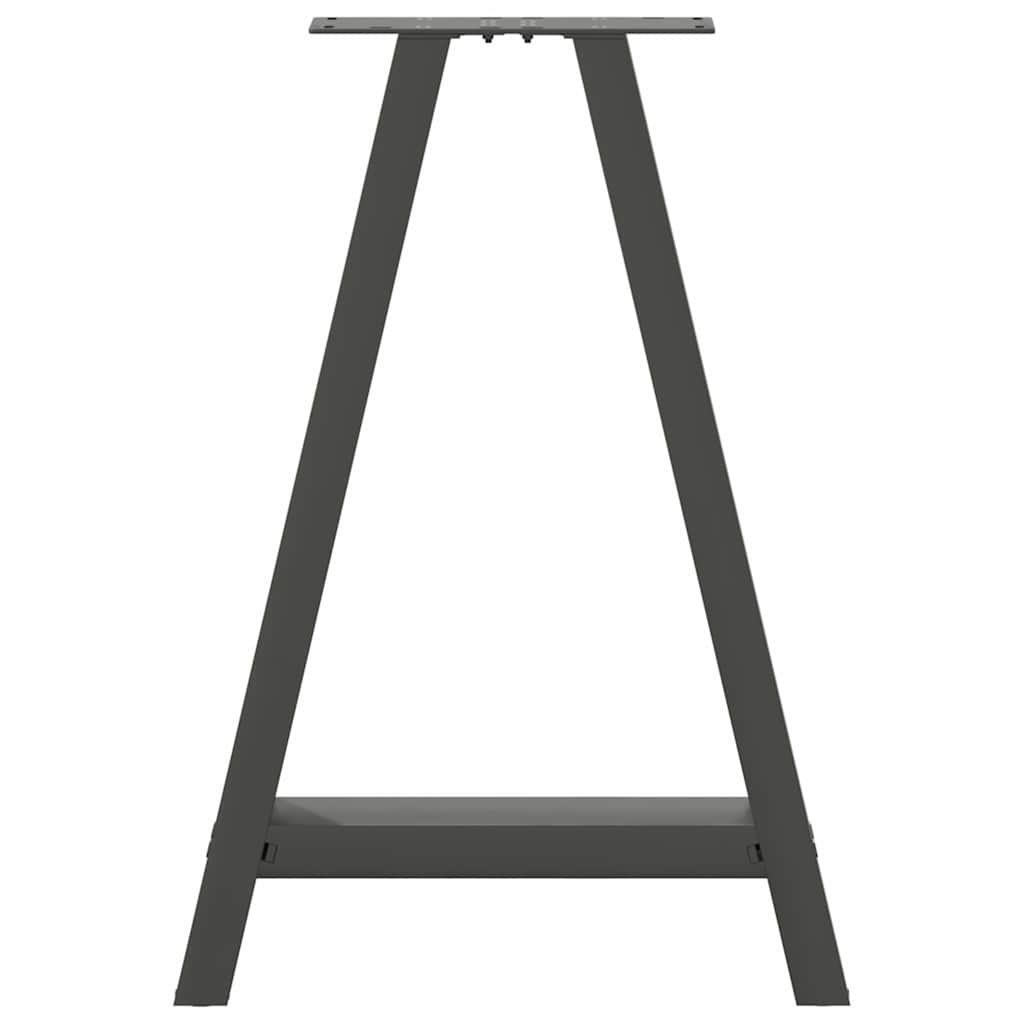 spisebordsben A-formet 2 stk. antracit 50x(72-73) cm stål