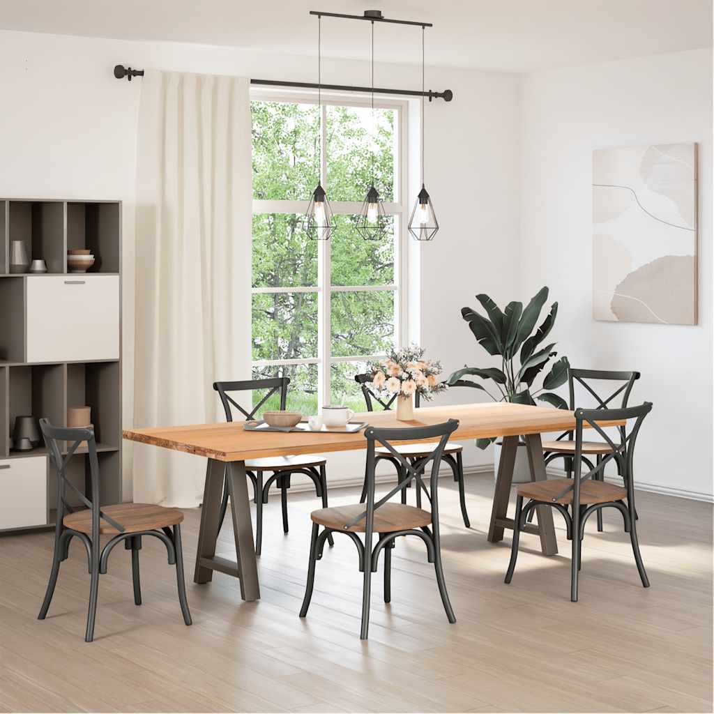 spisebordsben A-formet 2 stk. 50x(72-73) cm stål