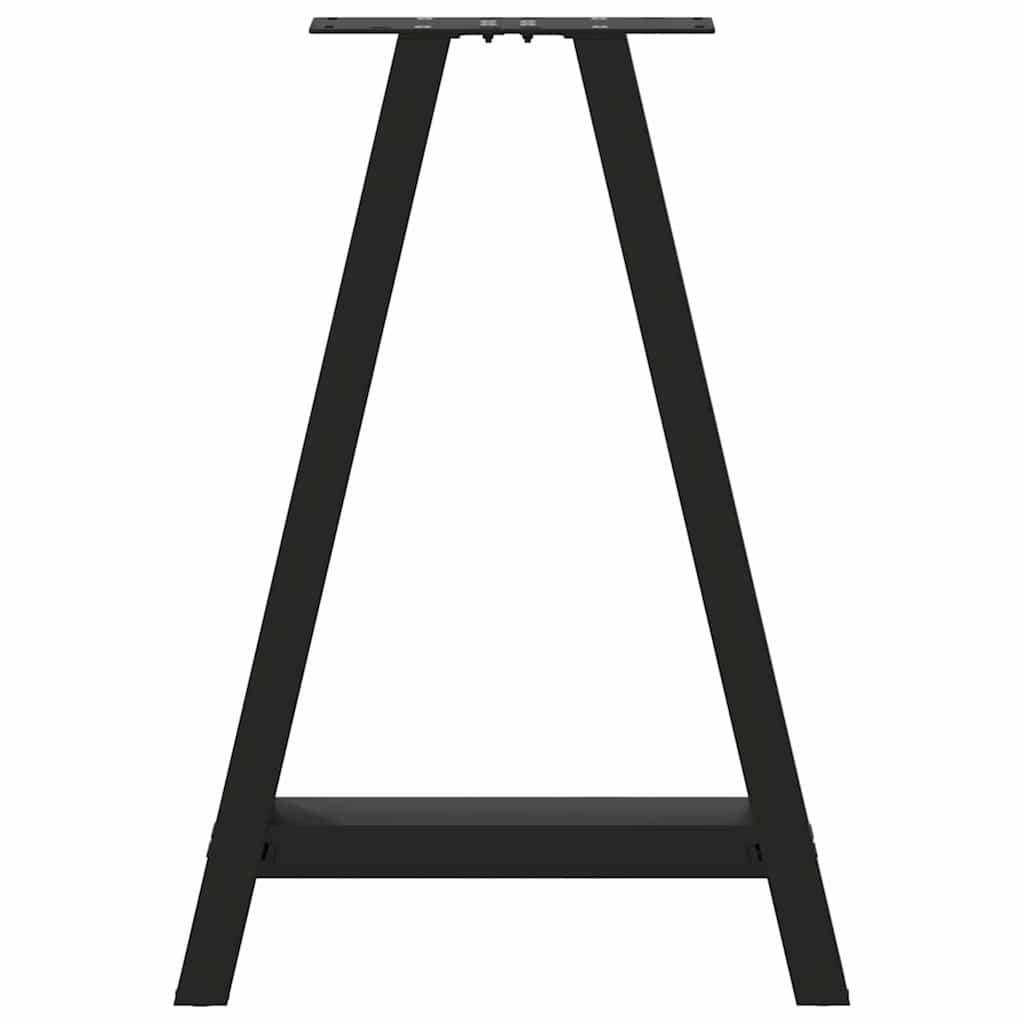 spisebordsben A-formet 2 stk. sort 60 x (72-73) cm stål