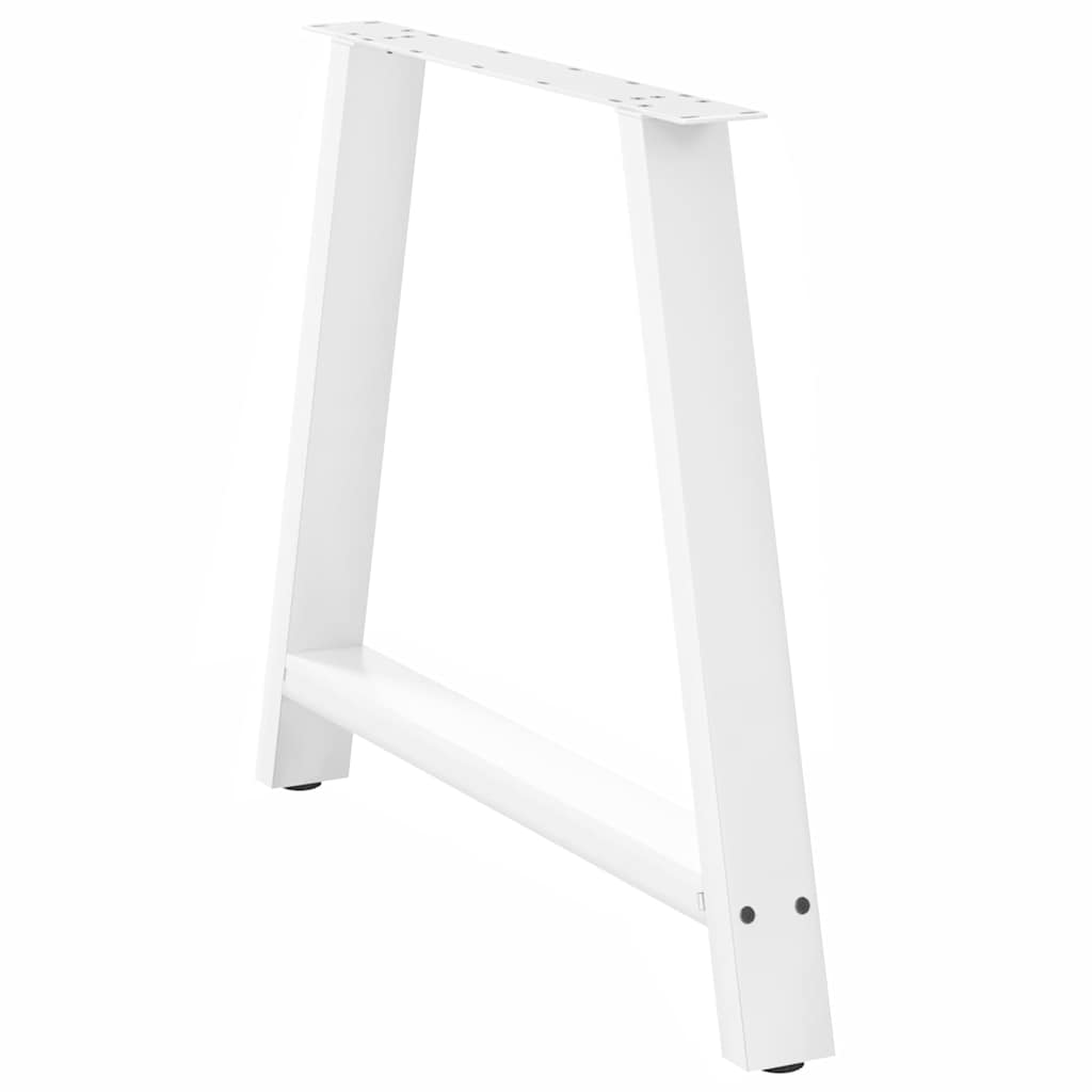 spisebordsben A-formet 2 stk. hvid 90 x (72-73) cm stål