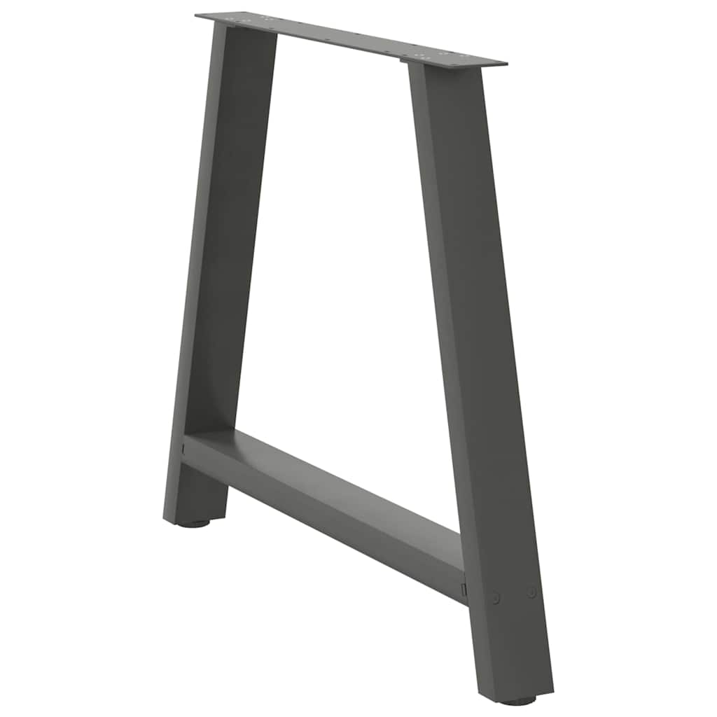 spisebordsben A-formet 2 stk. antracit 90x(72-73) cm stål