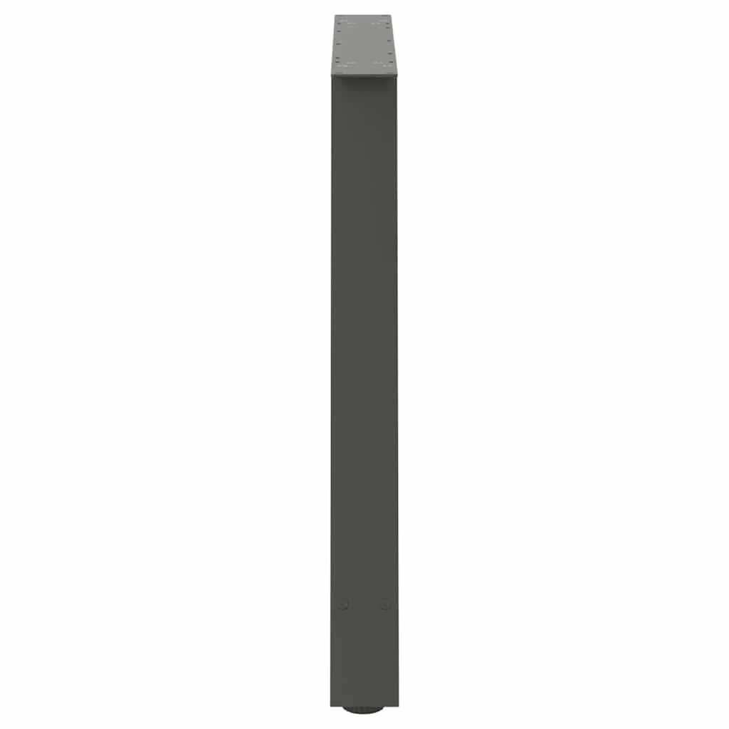 spisebordsben A-formet 2 stk. antracit 90x(72-73) cm stål