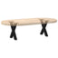 sofabordsben X-formet 2 stk. sort 37x(30-31) cm stål