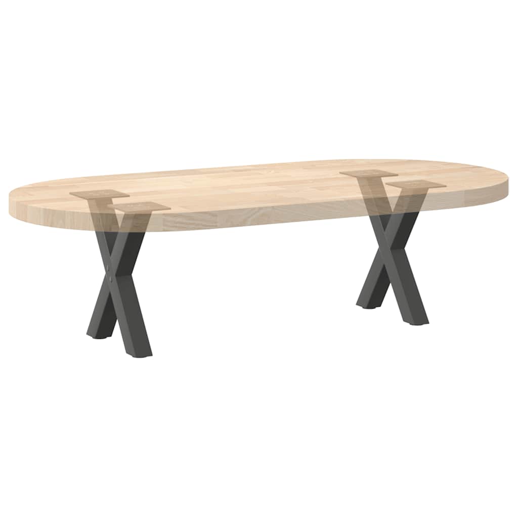 sofabordsben X-formet 2 stk. antracit 37x(30-31) cm stål