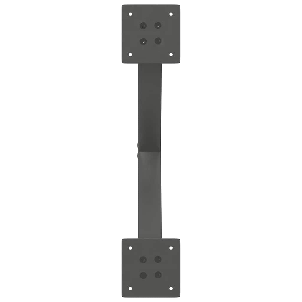 sofabordsben X-formet 2 stk. antracit 50x(30-31) cm stål