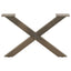 sofabordsben X-formet 2 stk. naturstål 50x(30-31) cm stål