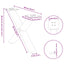 sofabordsben X-formet 2 stk. hvid 60x(30-31) cm stål