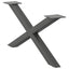 sofabordsben X-formet 2 stk. antracit 70x(30-31) cm stål