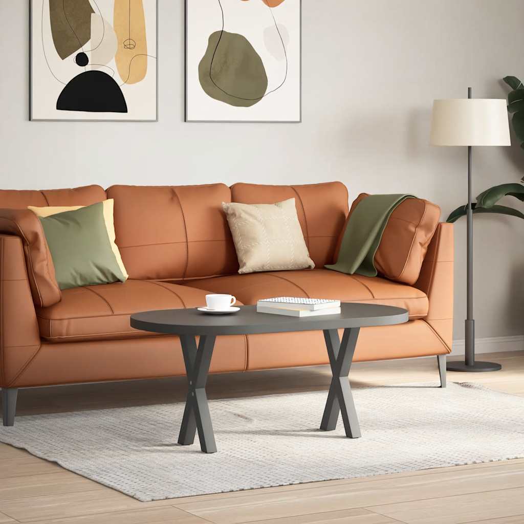 sofabordsben X-formet 2 stk. antracit 28 x (42-43) cm stål